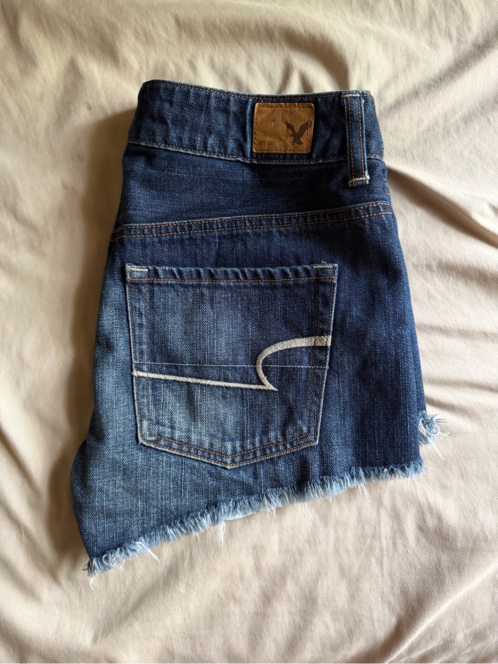 American Eagle Outfitters Dark Blue Denim Jean Shorts